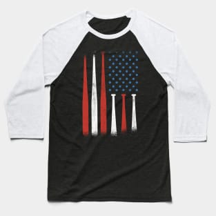 Patriotic Baseball American Flag | 4th of July Baseball T-Shirt